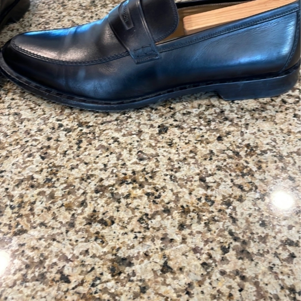 Louis Vuitton Black Leather Men's Loafer Slip On Dress Shoe's Size 9.5 - Picture 3 of 8